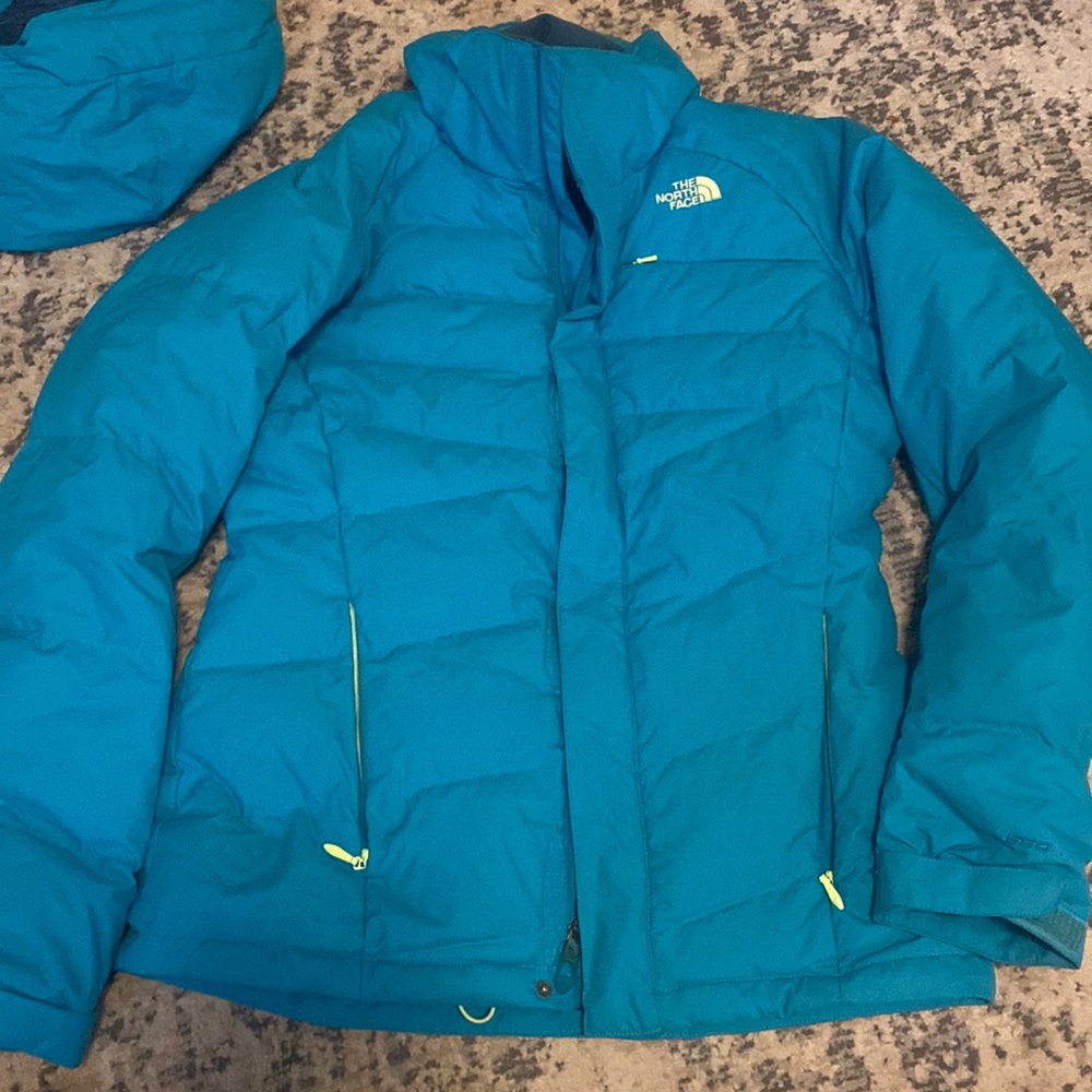 ⛷The North Face Heavenly Down Cerulean Blue Puff Winter Ski Jacket, Size M